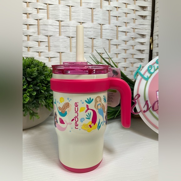 NWT Reduce 14oz Coldee Spill Proof Travel Mug|Tumbler w/Lid & Straw - Picture 4 of 7